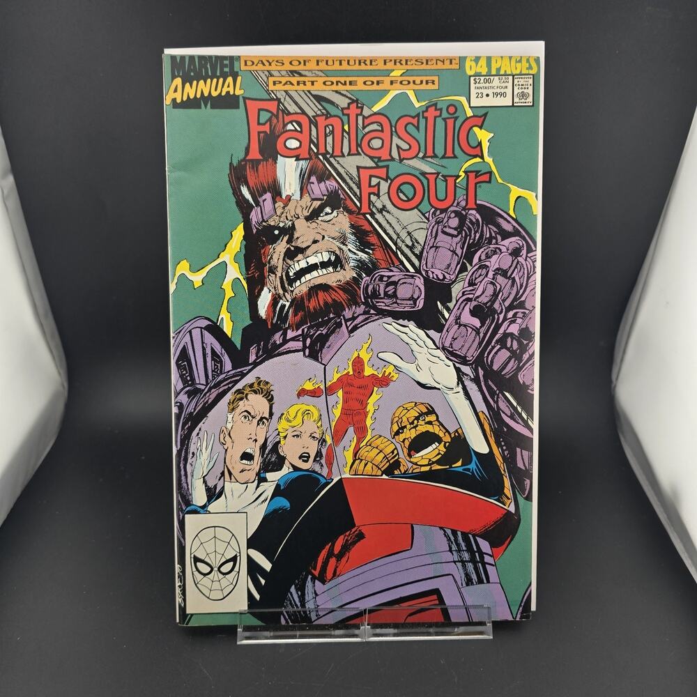 Fantastic Four Annual 23 1990 Newsstand Marvel 1st Ahab Days Future Present VF/N